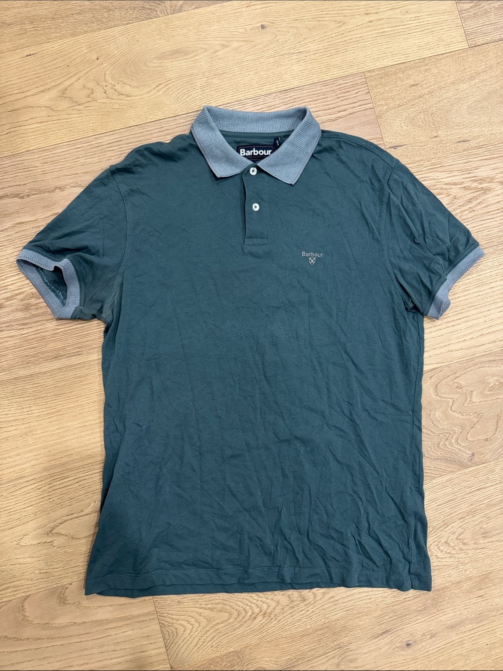 Barbour Green Polo with Grey Trim